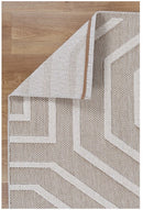 Efate Poroderma Beige Geometric Flatweave Rug