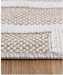 Efate Poroderma Beige Geometric Flatweave Rug