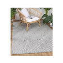 Efate Shimen Grey Geometric Flatweave Rug