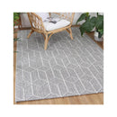 Efate Solomon Grey Geometric Flatweave Rug