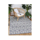 Efate Tawton Grey Geometric Flatweave Rug