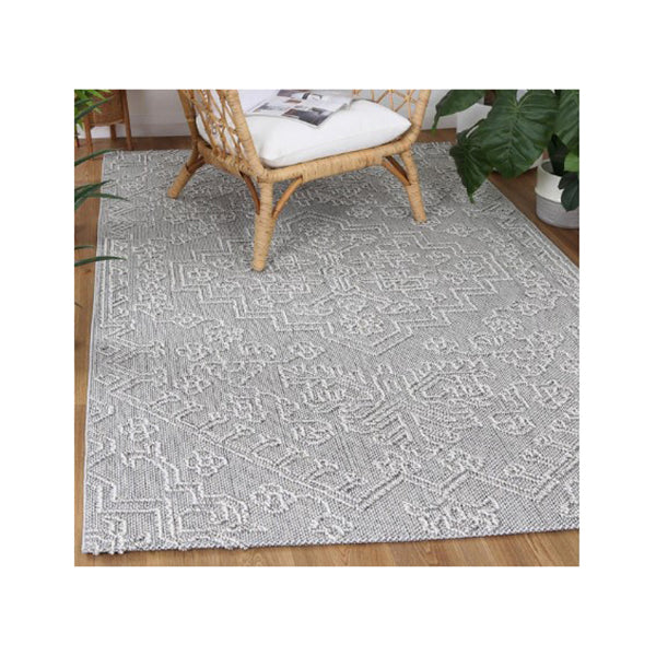 Efate Zicai Grey Traditional Flatweave Rug
