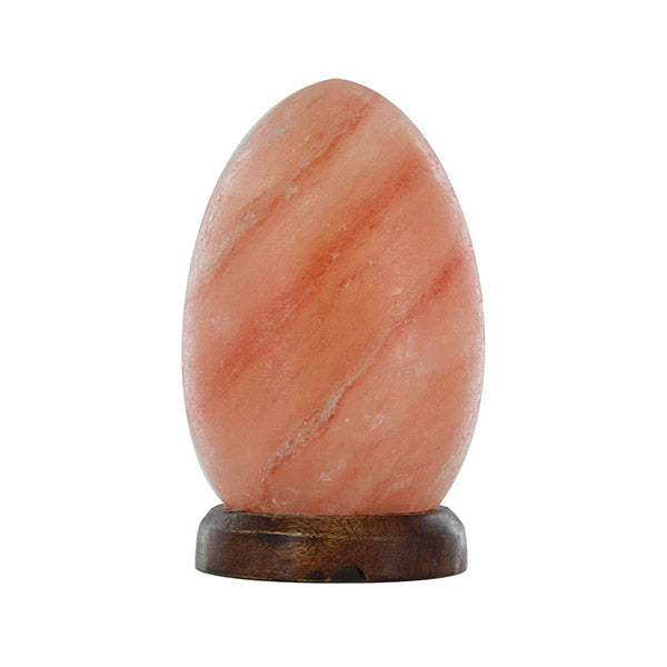 Egg Himalayan Pink Salt Lamp Carved Rock Crystal Light Bulb