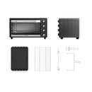 Electric Convection Oven Bake Benchtop Rotisserie Grill 45L
