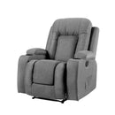 Electric Massage Chair Fabric Lounge Sofa Heated Grey