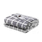 Electric Heated Throw Rug Flannel Washable Blanket Grey and White