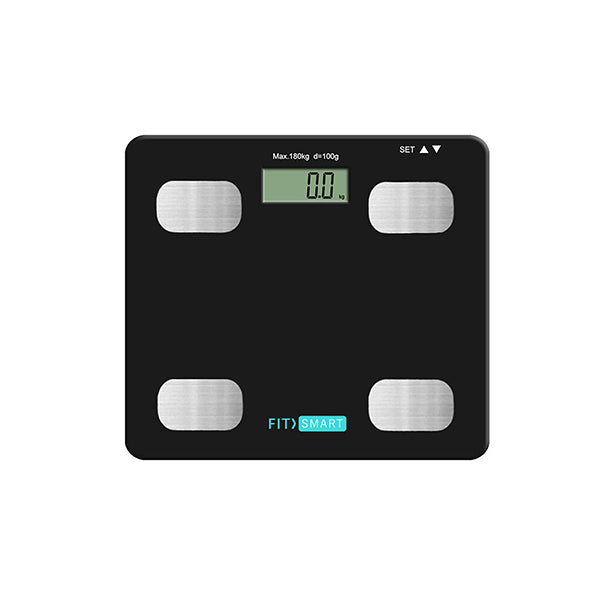 Electronic Floor Body Scale Black Digital Lcd Glass Tracker Bathroom