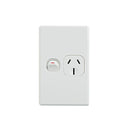 Elegant Single Power Point 250V 15A Vertical Pack