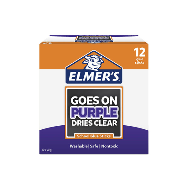 Elmer Glue Stick Purple 40G Bx12