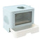 Enclosed Kitty Toilet Hood Hair Grooming Foldable Litter Box Tray