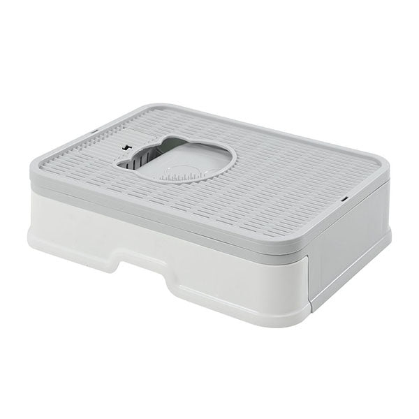 Enclosed Kitty Toilet Hood Hair Grooming Foldable Litter Box Tray