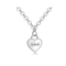 Engraved Heart Necklace With Cubic Zirconia