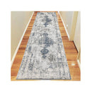 Envy Light Grey Hallway Runner Machine Knotted Rug