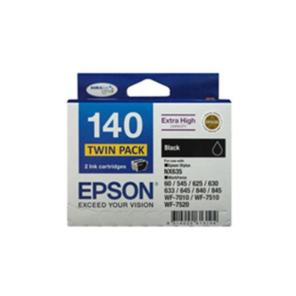 Epson 140 Twin Pack Ex High Capacity Black Ink
