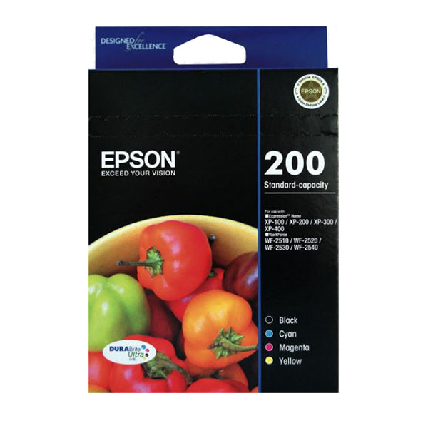 Epson 200 Standard Capacity Durabrite Ultra 4 Ink Value Pack