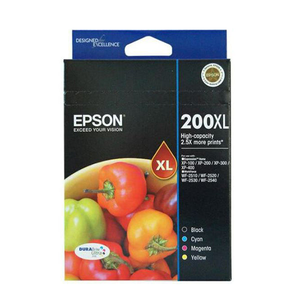 Epson 200Xl High Cap Durabrite Ultra 4 Ink Value Pack