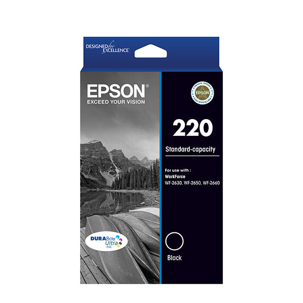 Epson 220 Std Capacity Durabrite Ultra Black Ink