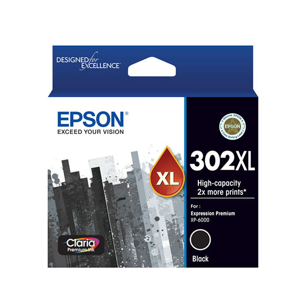 Epson 302Xl Pigment Black Ink Claria Premium