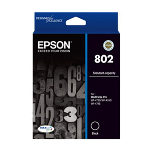 Epson 802 Std Black Ink Durabrite