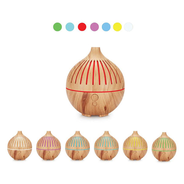 Essential Oil Usb Aroma Diffuser 180Ml Led Light Wood Mist Humidifier