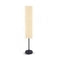 Etagere Floor Lamp Off White Shade Oak Wood Finish