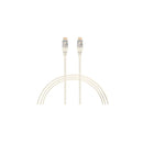 50Pcs 2M Cat 6A Rj45 S Ftp Thin Lszh Network Cable White