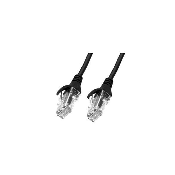 10Pcs Black Cat 6 Ultra Thin Lszh Ethernet Network Cable