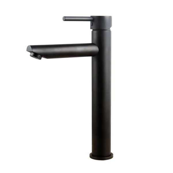 Euro Nero Matte Black Round Tall Basin Mixer