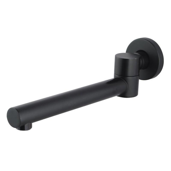 Euro Nero Round Matte Black Bathtub/Basin Swivel Spout