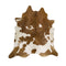 Exquisite Natural Cow Hide Brown White Rug