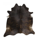 Exquisite Natural Cow Hide Dark Brindle Rug