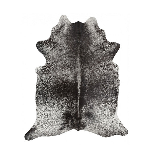 Exquisite Natural Cow Hide Salt And Pepper Black Rug