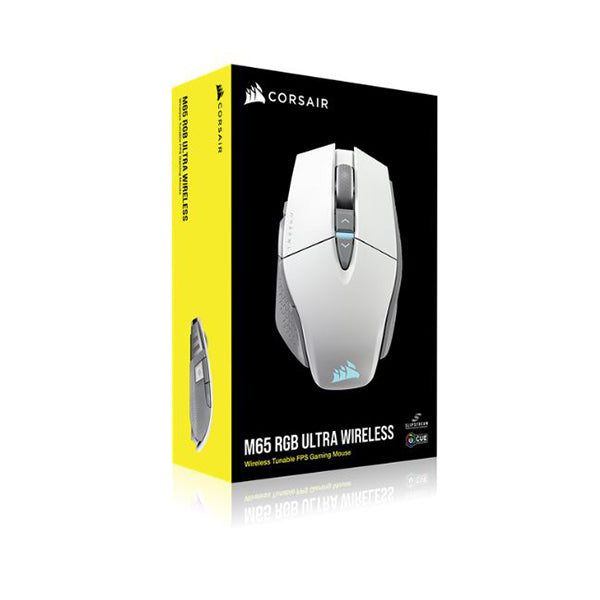 Corsair M65 Rgb Ultra Wireless White Tunable Fps Gaming Mouse