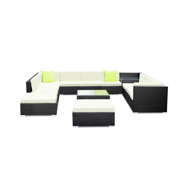 13 Piece Outdoor Furniture Set Wicker Sofa Lounge