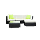 5 Piece Outdoor Furniture Set Wicker Sofa Lounge
