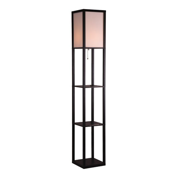 Floor Lamp with Open Box Shelves
