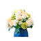Soga 3Pcs Artificial Silk 15 Heads Flower Bouquet Table Decor White