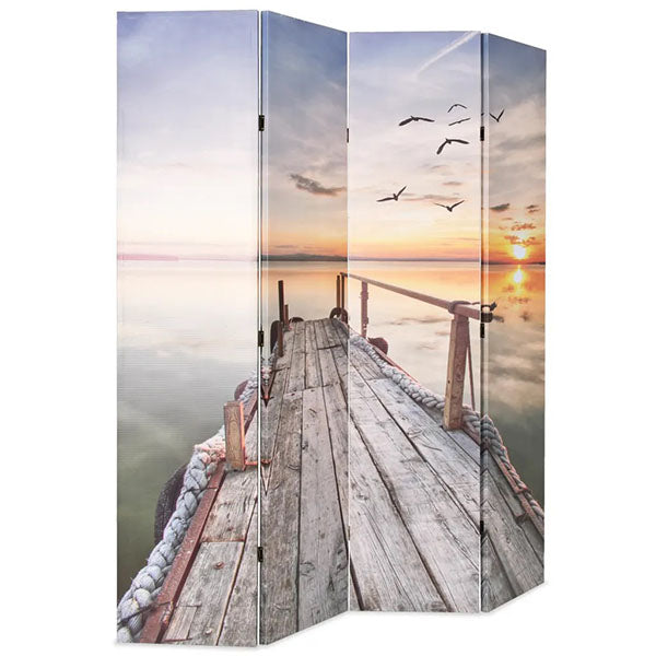 Folding Room Divider 160x170cm Lake