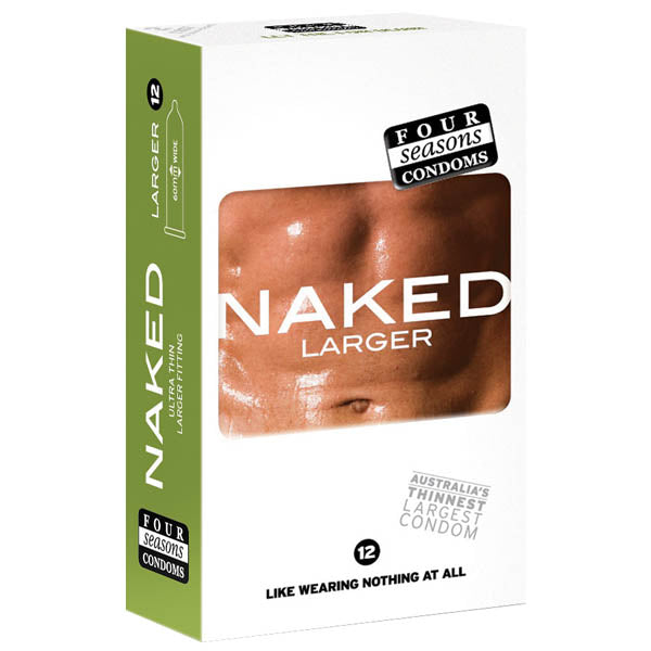 12 Pack Naked Larger Fitting Lubricated Condoms