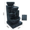 Solar Power Four-Tier Water Fountain Feature w/ LED