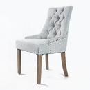 1X French Provincial Oak Leg Chair AMOUR - GREY