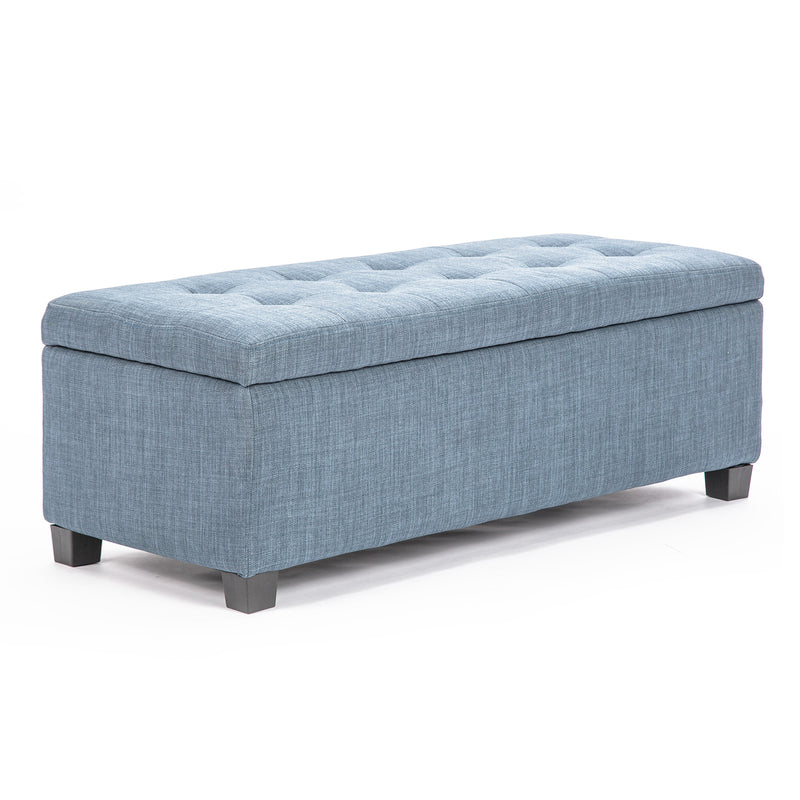 Storage Ottoman Fabric - LIGHT GREY