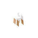 4 Pcs White Belloch Stackable Dining Chair