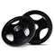 Pair of 35lb Rubber-Coated Olympic Weight Plates for Gym Home Fitness Bodybuilding Weights Training
