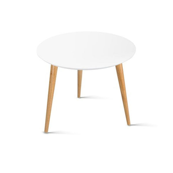 Round Side Table White
