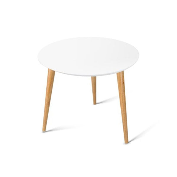 Round Side Table White