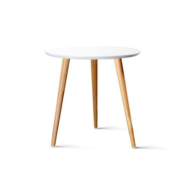 Round Side Table White