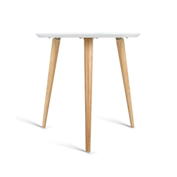 Round Side Table White