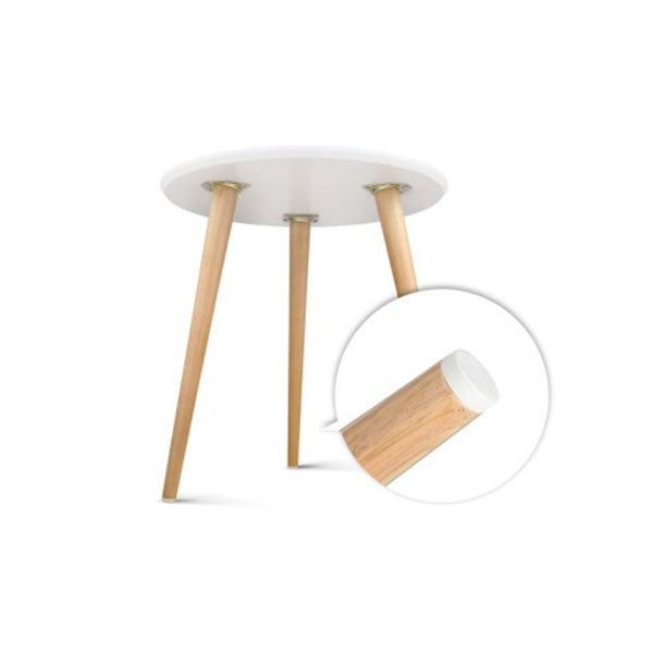 Round Side Table White