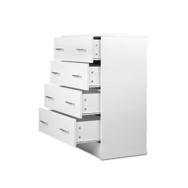 Tallboy 4 Drawers Storage Cabinet White